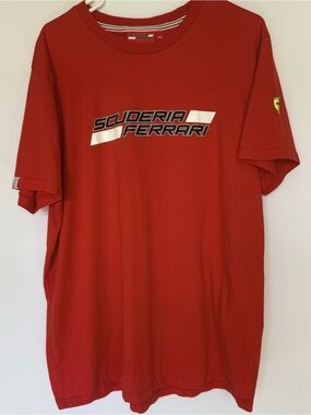 Scuderia Ferrari Red Short Sleeve Logo Cotton Tee XXL